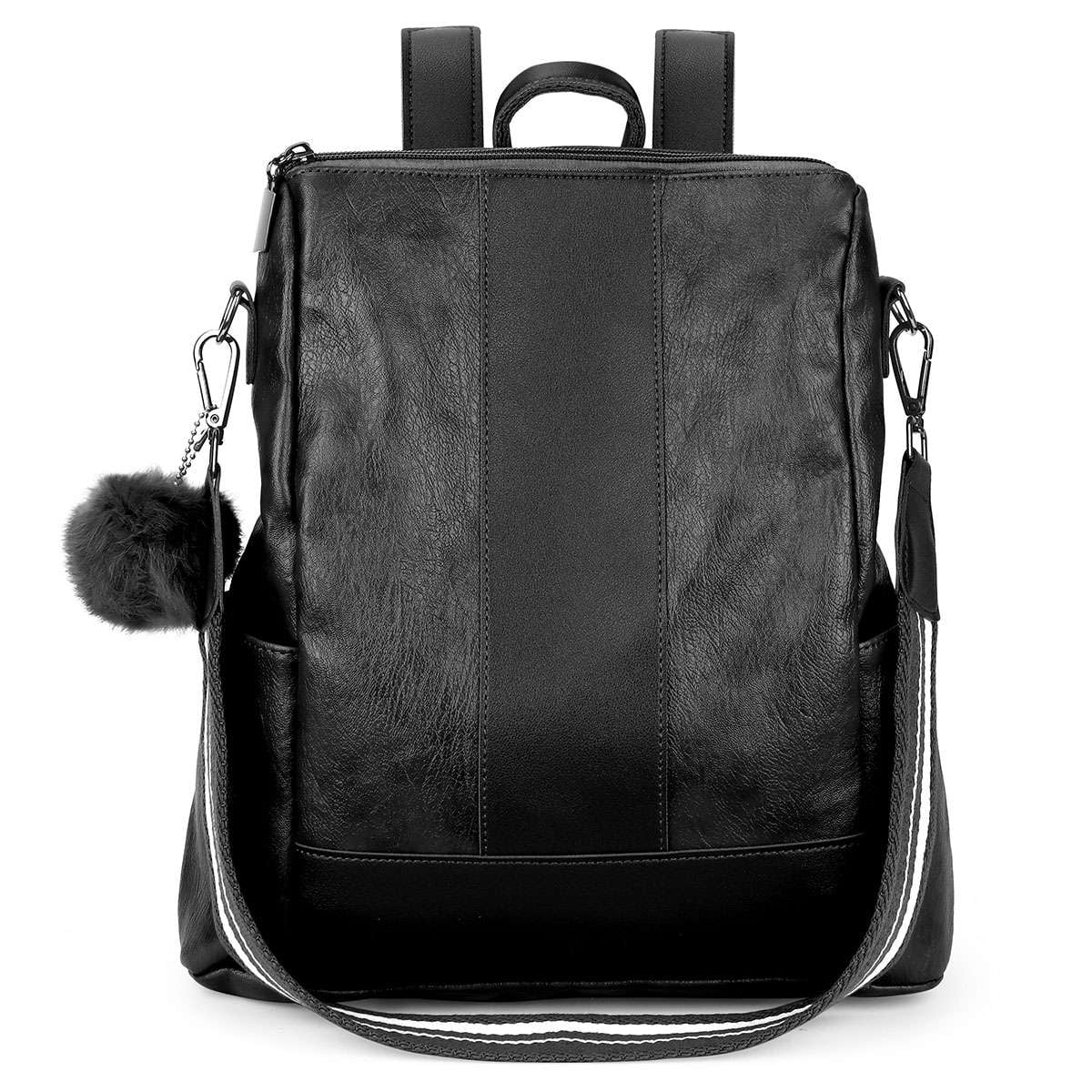 BadPiggies Women PU Leather Backpack Purse Antitheft Travel Shoulder