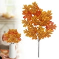 thumbnail image 2 of Souew Artificial Maple Leaves Branches 21.6In Fall Leaves Stems Plants Outdoor Greenery for Home Kitchen Farmhouse Thanksgiving Table Centerpiece Fireplace Halloween Décor Orange, 2 of 9