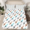 thumbnail image 2 of Erosebridal Teens Sword Bed Sheets Set Full Size, Sandbox Building Game Bed Sheets Full, Cartoon Theme Decor, 2 of 7