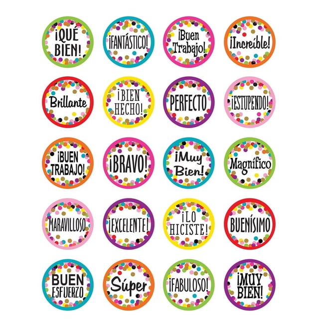 TEACHER CREATED RESOURCES (12 PK) Autocollants Confettis Espagnols