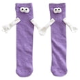 thumbnail image 1 of Calcetines AeroX MagSoxPurple Tubo Medio Magnéticos Poliéster Morado 1Par 5-9.5US, 1 of 5