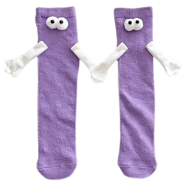Calcetines AeroX MagSoxPurple Tubo Medio Magnéticos Poliéster Morado 1Par 5-9.5US