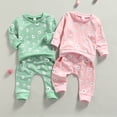 thumbnail image 5 of Douhoow Infant Baby Girls Long Sleeves Pullover + Flower Elastic Waist Pants Autumn Clothing Set, 5 of 9