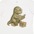 thumbnail image 4 of Inktastic Dinosaur Reading Books Cute Glasses Illustration Boys or Girls Toddler T-Shirt, 4 of 5