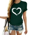 thumbnail image 4 of hcuribad Valentine's Shirts for Women Womens Shirts t Shirts for Women Matching Shirts for Couples Womens Blouse Valentines Day Short Sleeve t Shirt Love Shirts Tops Gifts for Couples Army Green L, 4 of 5