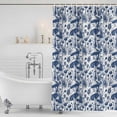 thumbnail image 3 of Blue Mushrooms Shower Curtain, Waterproof Shower Curtains for Bathroom, Retro Thanksgiving Country Plants Washable Fabric Bathtub Curtain Set Bath Decor with 12 Hooks Standard 72"x72", 3 of 8