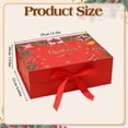 thumbnail image 3 of Christmas Magnetic Gift Packaging Box with Satin Ribbon Bow, Small Present Box for Holiday Gift Giving, 3 of 5