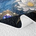 thumbnail image 5 of Manfei Woodland Lion Twin Quilt Set, Vintage Boho Western Twin Coverlet Set, Blue Brown, Polkadot Reversible, 2-Piece, 1 Bedspread and 1 Pillowcase, 5 of 7