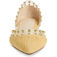 thumbnail image 4 of Cecelia New York Min Linen Clear Pointy Embellished Chic Transparent Ballet Flat (Linen Clear, 7), 4 of 7