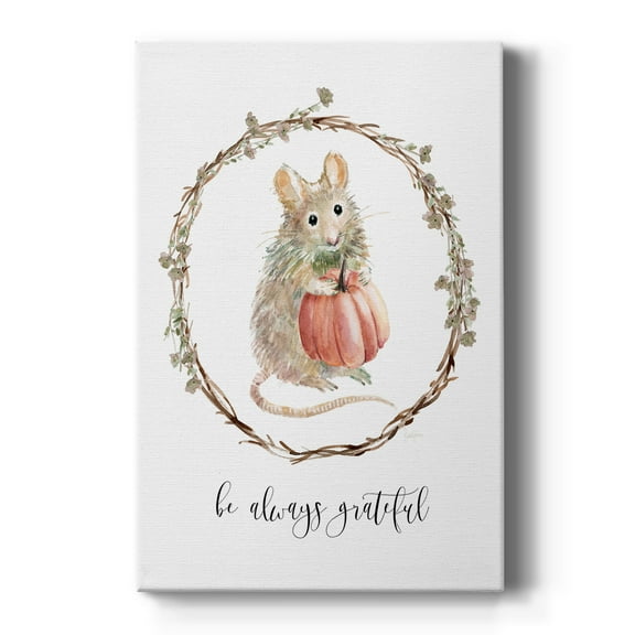 Harvest Home Mouse Premium Gallery Wrapped Canvas - Ready to Hang