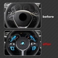 thumbnail image 5 of Xotic Tech Steering Wheel Paddle Shifter Cover Trim, CNC Aluminum Alloy, Compatible With BMW 2 3 4 X1 X2 X3 X4 X5 X6 Series,F22 F23 F30 F31 F33 F34 F36 F32 F15 F16 F25 F26 F48 F39 (Blue), 5 of 9