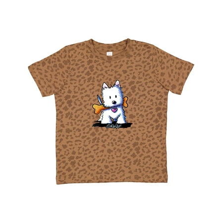 

Inktastic KiniArt Westie with Bone Gift Toddler Boy or Toddler Girl T-Shirt