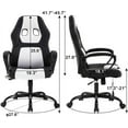 thumbnail image 2 of BestOffice Ergonomic Gaming Chair, Lumbar Support, Rolling Swivel for Men, Women(White), 2 of 7