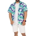 thumbnail image 5 of HAPPY BAY Men's Hawaiian Shirts Short Sleeve Button Down Shirt Men's Tropical Shirts Casual Holiday Summer Party Caribbean Shirts for Men Funny 5XL Palm Tree, Blue, 5 of 5