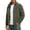 Army Green, variant on Men's Full Zip Stand Collar Jacket Raglan Long Sleeve Elastic Cuff & Hem Loose Fit Casual Layering Outerwear Dark Blue XXL