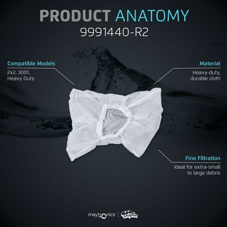 Dolphin Genuine Replacement Part — Disposable Fine Filter Bag (2PK 