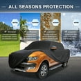 thumbnail image 2 of Funda de coche única Bargains, película de aluminio, funda para coche completo, protección impermeable para todo clima con cremallera en la puerta del conductor, negra para Ford Ranger, 2 of 8