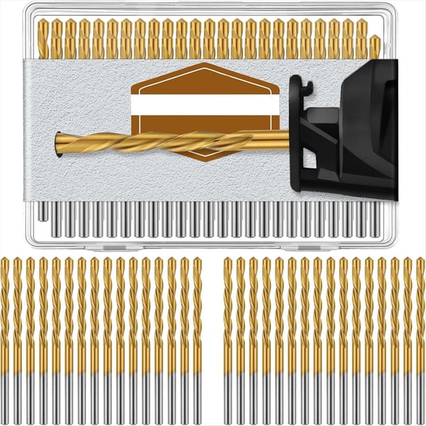50 Piezas de Brocas de Corte de Punta Piloto para Paneles de Yeso de 1/8 Pulgada de Diámetro, Brocas para Paneles Yeso, Herramientas para Paneles de Yeso para en Espiral
