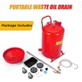 thumbnail image 7 of Pinypikaka 20 Gallon Waste Oil Drain Tank, Portable Oil Drain Container, Air Operated Drainer w/ Adjustable Funnel Height 38"-65", Fluid Fuel Transfer Drainage w/ Wheels & Toolbox, 7 of 7