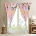 thumbnail image 3 of 42x63 inch Curtains,Flower Unicorn 30%-50% Blackout Curtains 30-50%,Cartoon Unicorn Curtains Drapes,Floral Rainbow Unicorn Window Curtains 2 Panels for Living Room, 3 of 6