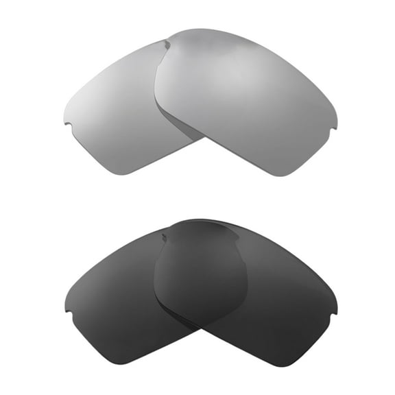 Walleva Polarized Titanium Black Replacement Lenses For Oakley RPM Squared Sunglasses