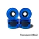 thumbnail image 2 of Eigraketly 4 piezas de accesorios para ruedas de patines, componente profesional modificado, componentes de monopatín, rodillos en línea para patinar Azul transparente, 2 of 6