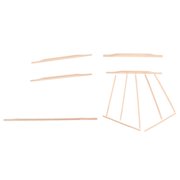 LeeQinersw 24 Pcs Spruce Bracewood Kit for Acoustic/Classical Guitar Makers Luthiers Supply