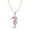 Pink, variant on Seahorse Pendant Necklace Aqua Rhinestone Crystal Rhodium Plated 17 Inch Snake Chain J0237-AQ