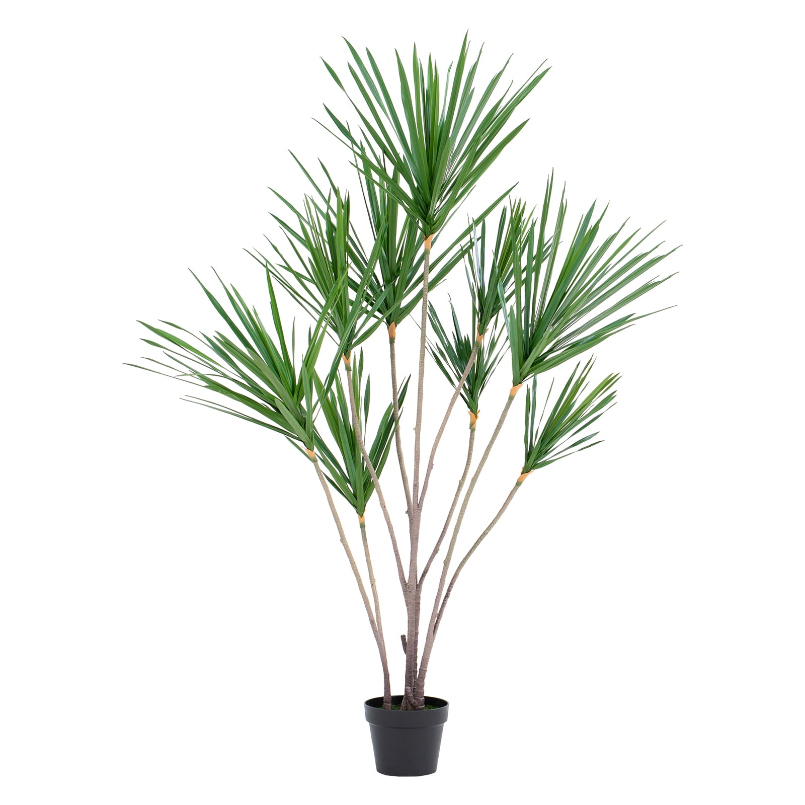 Artificial Dracaena Trees  Indoor, 5ft Faux Tropical Floor Plants Indoor, Tall Fake Yucca Silk Tree