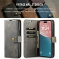 thumbnail image 6 of For iPhone 16 DG.MING Crazy Horse Texture Detachable Magnetic Leather Phone Case,Grey,For iPhone 16, 6 of 9