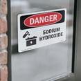 thumbnail image 4 of Sodium Hydroxide OSHA Danger Vinyl Decal Label 7 Inch x 5 Inch - 5 Pack, 4 of 6