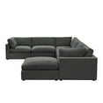 thumbnail image 6 of Rustic Manor Saniyah Charcoal Linen Modular U-Sofa Chaise Sectional, 6 of 10