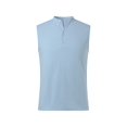 thumbnail image 3 of Men's Sleeveless Henley Tank Top Summer Beach Tank Tops Collarless Casual Cruise Dress Shirt XXXL, 3 of 10