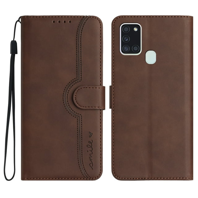 Compatible avec Samsung Galaxy A21S Étui Portefeuille en Cuir PU Premium avec Couverture Magnétique Intégrée