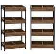 thumbnail image 2 of Tribesigns 4-Tier Retail Display Rack, Wooden Snack Candy Stand, Store Shelving Organizer with Heavy-Duty Metal Frame(2, Brown), 2 of 7