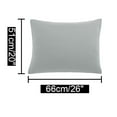 thumbnail image 6 of PiccoCasa 1800 Microfiber Breathable Zippered Pillowcases Set of 2, Standard Grey 20"x26", 6 of 7