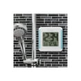 thumbnail image 4 of La Crosse Technology 515-1912-INT Splash-Proof Shower Cube Atomic Clock with Temperature & Humidity, 4.92" L x 1.36" W x 5.12" H, White, 4 of 5