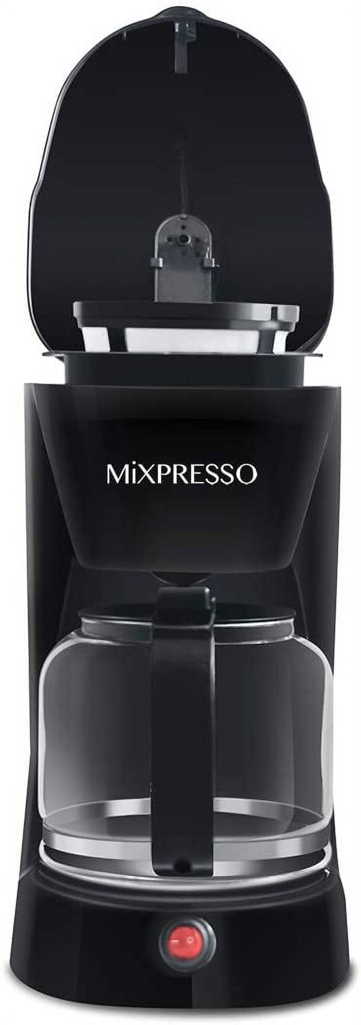 Mixpresso 10-Cup Drip Coffee Maker, Coffee Pot Machine Including Reusable  And Removable Coffee Filter, The Best Coffee Maker Filterless, 42 Oz Black