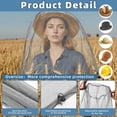 thumbnail image 5 of Paquete de 2 Mosquiteras Grandes de 99 X 66 cm, Mosquitera Extragrande, Ideal para la Mayoría de Sombreros y Jardinería, Color Gris., 5 of 5