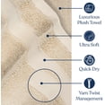 thumbnail image 5 of A1 Home Collections LLC Delara Organic Cotton Luxuriously Plush  Hand Towel Pack of 2 |GOTS & OEKO-TEX Certified |650 GSM Long Staple | Quick Dry &, 5 of 7