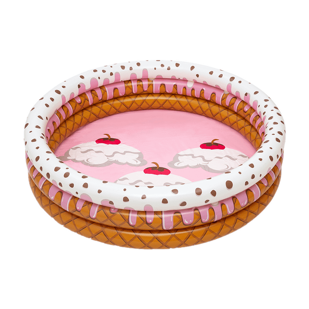 Alberca Inflable Infantil Bestway Ice Cream 3 Anillos Plástico PVC Resistente 160 cm