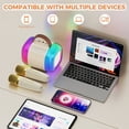 thumbnail image 3 of JAUYXIAN Karaoke Máquina con Coloridas Luces LED para Adultos y Niños, Altavoz de Karaoke Portátil Bluetooth 5.3 con 2 Micrófonos Inalámbricos para Fiesta, Regalo Ideal para Niñas/niños, 3 of 8