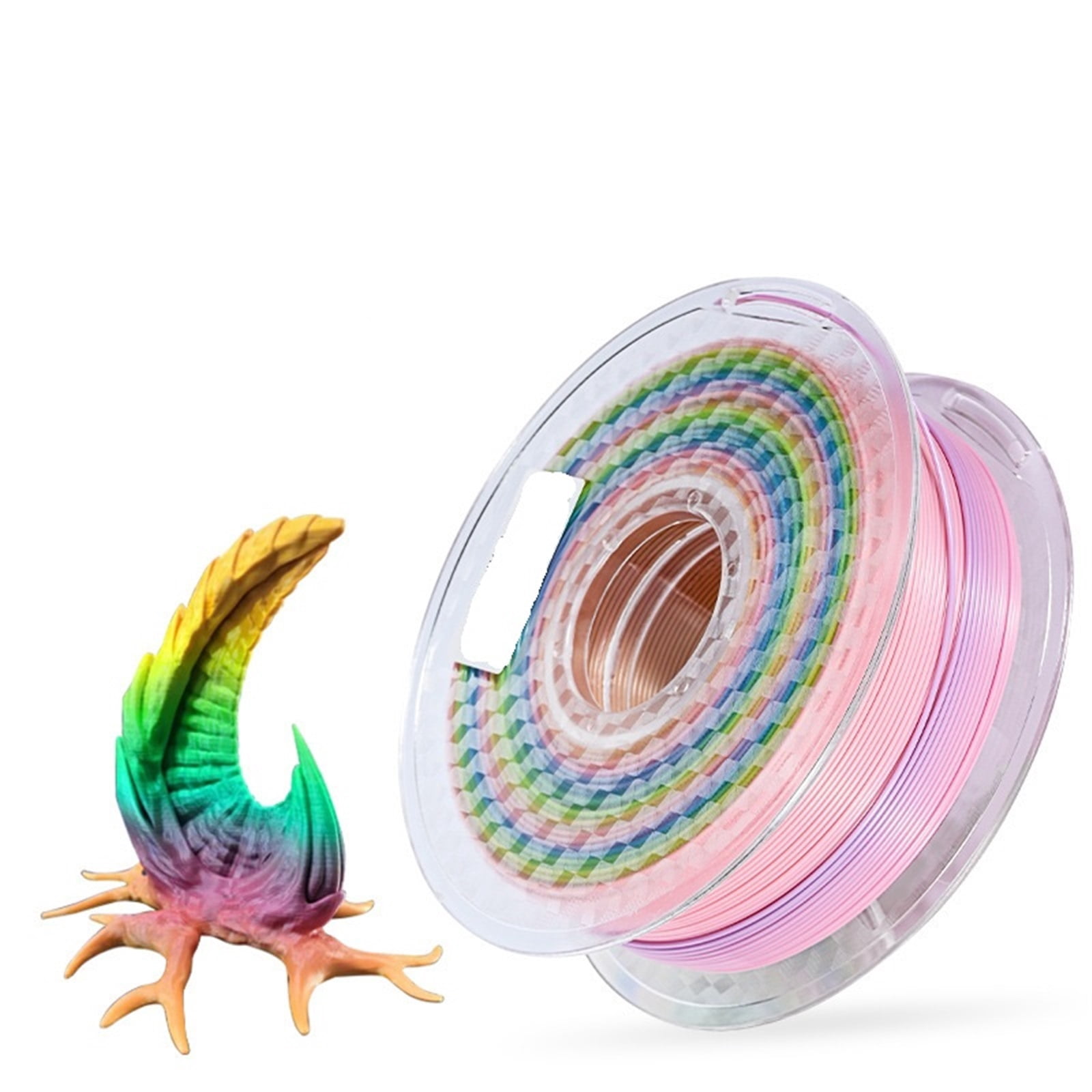 3D Printer Filament Gradient Mixed Colour 1KG PLA Filament 1.75mm Dimensional Accuracy ±0.02mm for 3D Printing