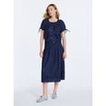 thumbnail image 3 of Free Assembly Women's and Women's Plus Embroidered Cotton Maxi Skirt with Smocked Waist, Sizes XS-4X, 3 of 6