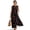Black Cherry, variant on Crane Bird Ink Leaf Print Maxi Dresses for Women, Crewneck Sleeveless Maxi Dress for Women with Pockets, Linen Look Breathable Loose Fit Vacation Dress, 4XL