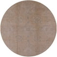 thumbnail image 1 of Ahgly Company Machine Washable Indoor Round Industrial Modern Dark Almond Brown Area Rugs, 3' Round, 1 of 7