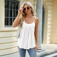 thumbnail image 5 of Fjuchai Summer Casual Tank Tops for Womens Sleeveless U-Neck Tees Pleated Tunic Blouses T-Shirts Vest Spring Summer Outfit S-XXL, 5 of 8