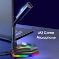 thumbnail image 3 of Tarjeta de sonido USB M2 Micrófono Computadora RGB con altavoz Rotación de 360° Receptor HD Universal Accesorios Electrónicos, 3 of 9