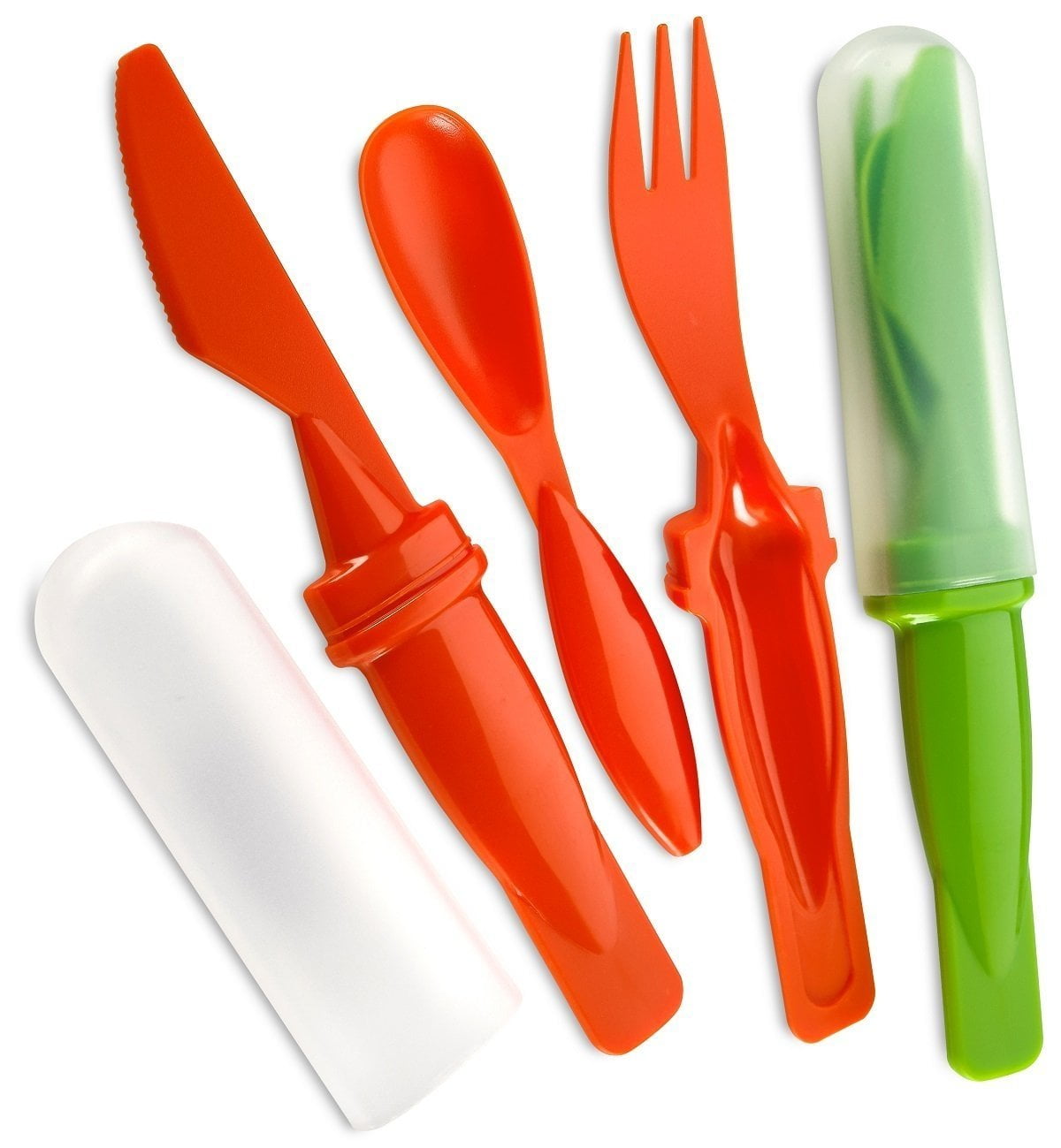 Plastic Camping Cutlery Set 2 Pack 3 Pieces Includes Plastic Knife