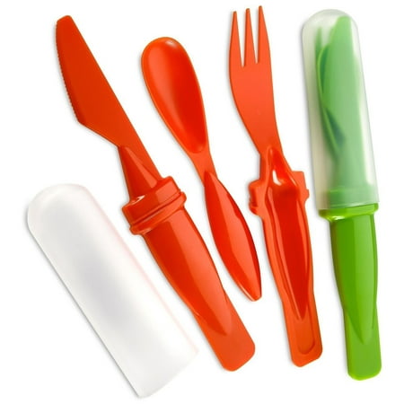 camping plastic knife cutlery fork assorted spoon includes pieces pack colors lunches grills outdoor katzco hiking sets dialog displays option